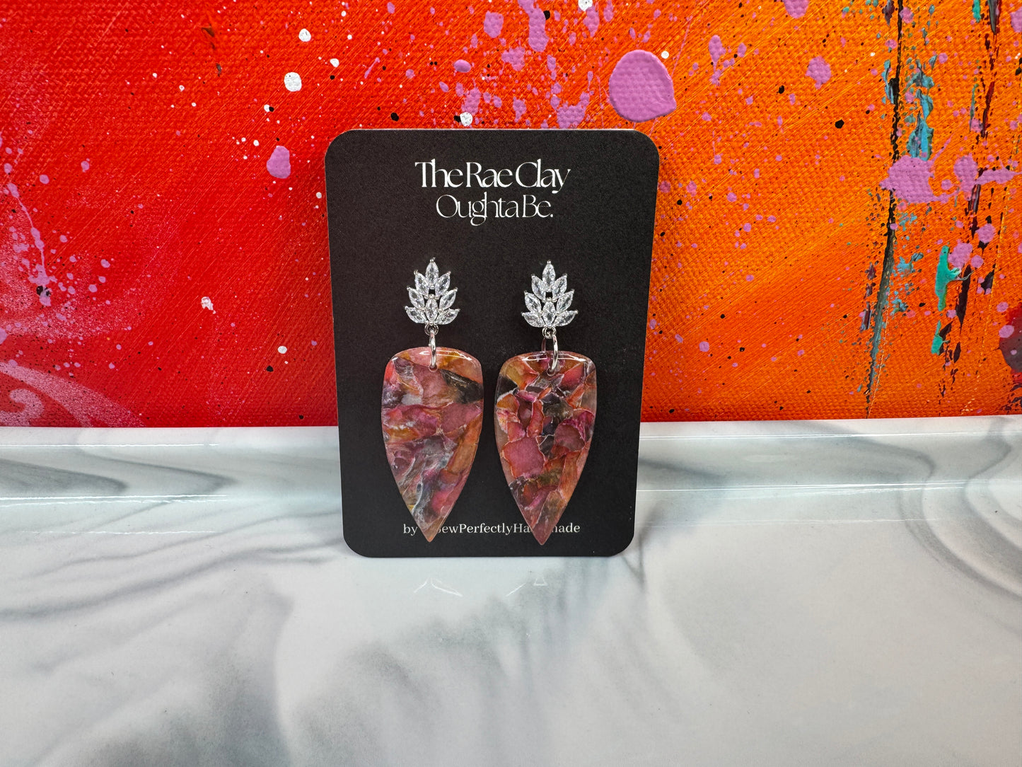 "Sunset Explosion" Handmade Polymer Clay Earrings