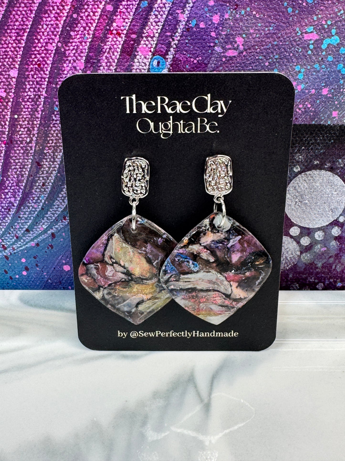 "Darker Days 7" Handmade Polymer Clay Earrings