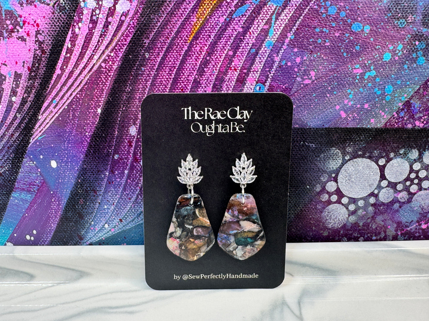 "Darker Days 2" Handmade Polymer Clay Earrings