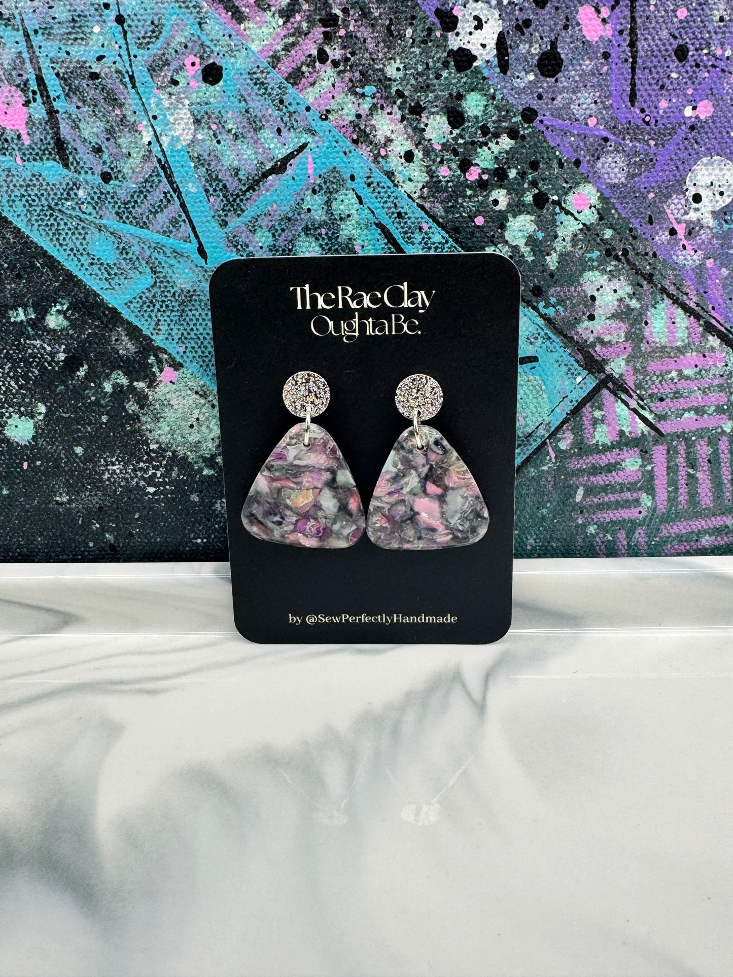 "Dark Moody Vibes 2" Handmade Polymer Clay Earrings