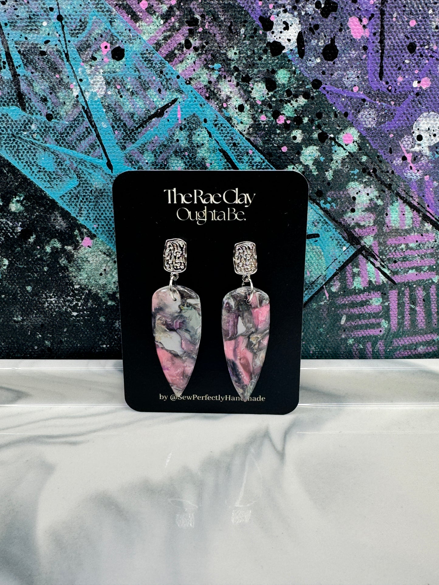 "Dark Moody Vibes 1" Handmade Polymer Clay Earrings