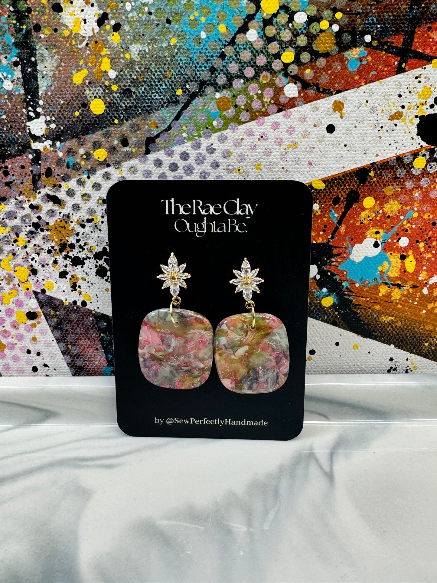 "Pink Fantasy 2" Handmade Polymer Clay Earrings