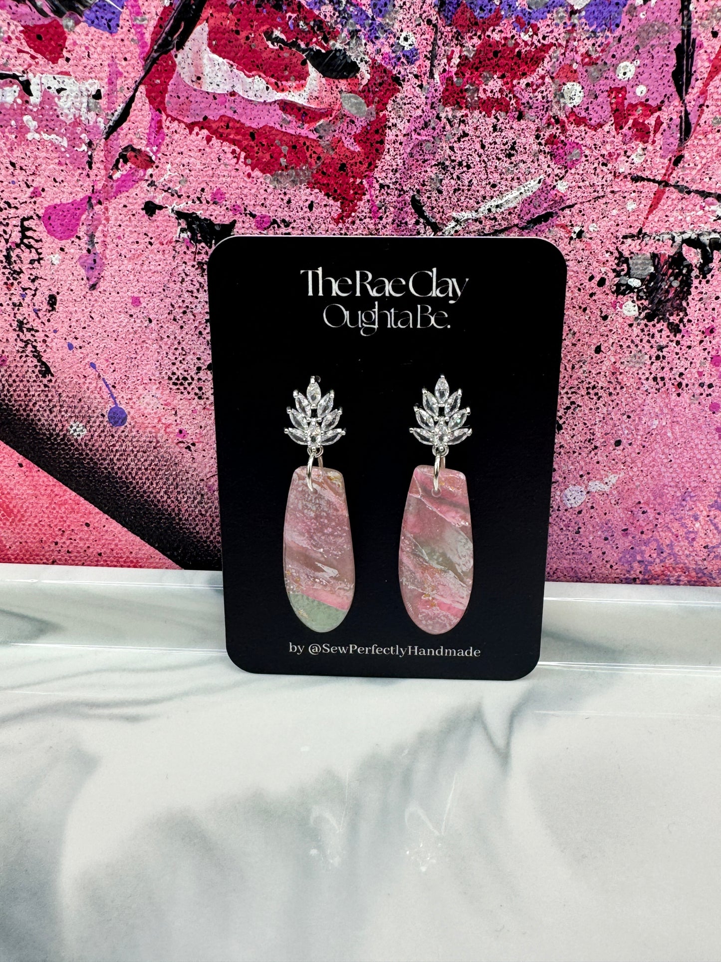 "Watermelon Splash 2" Handmade Polymer Clay Earrings