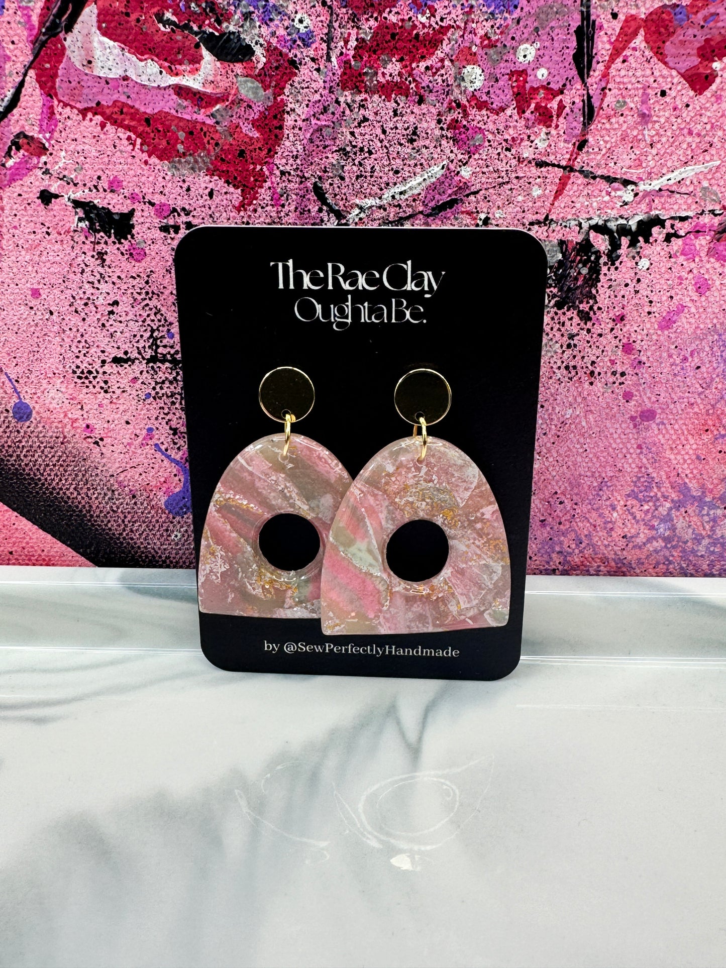 "Watermelon Splash 10" Handmade Polymer Clay Earrings