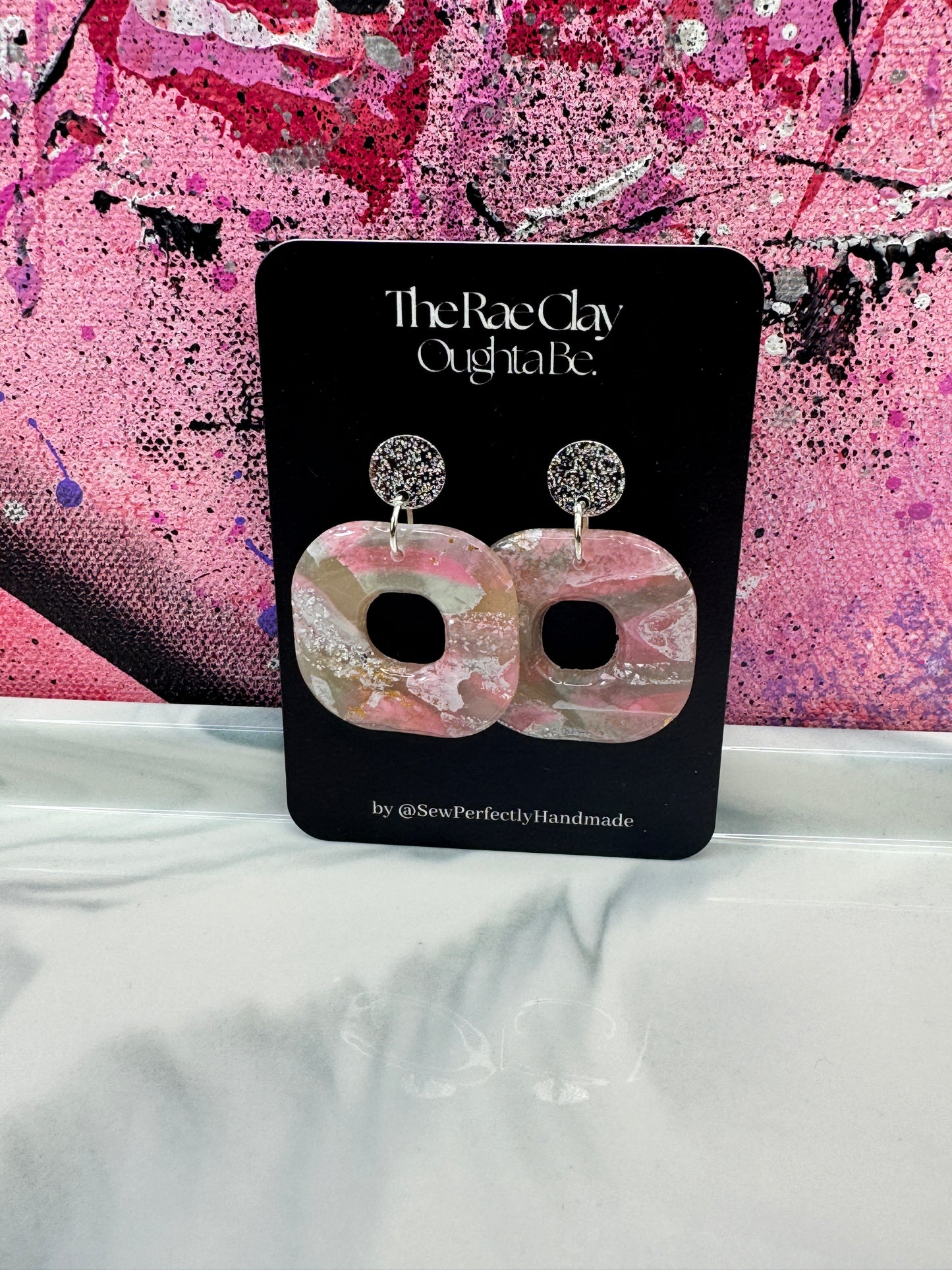 "Watermelon Splash 5" Handmade Polymer Clay Earrings