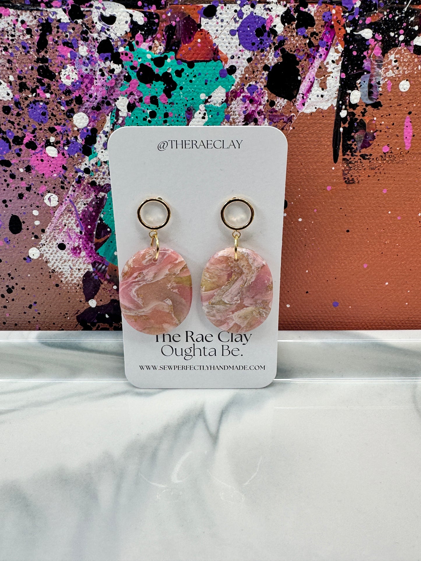 "Light Sunset 6" Handmade Polymer Clay Earrings