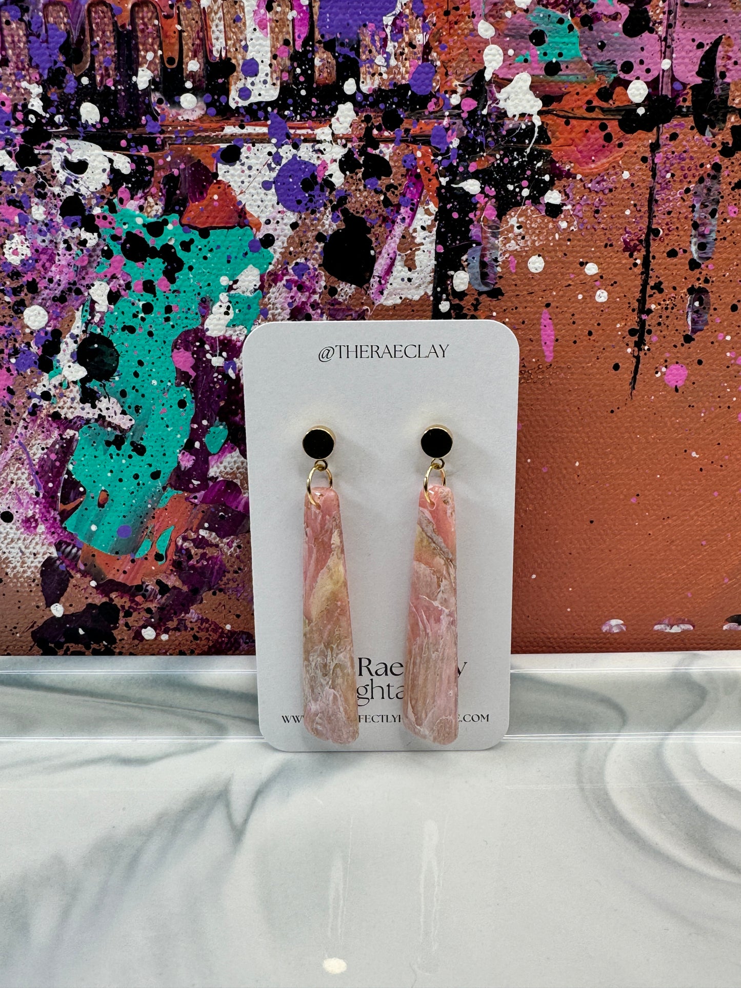 "Light Sunset 8" Handmade Polymer Clay Earrings