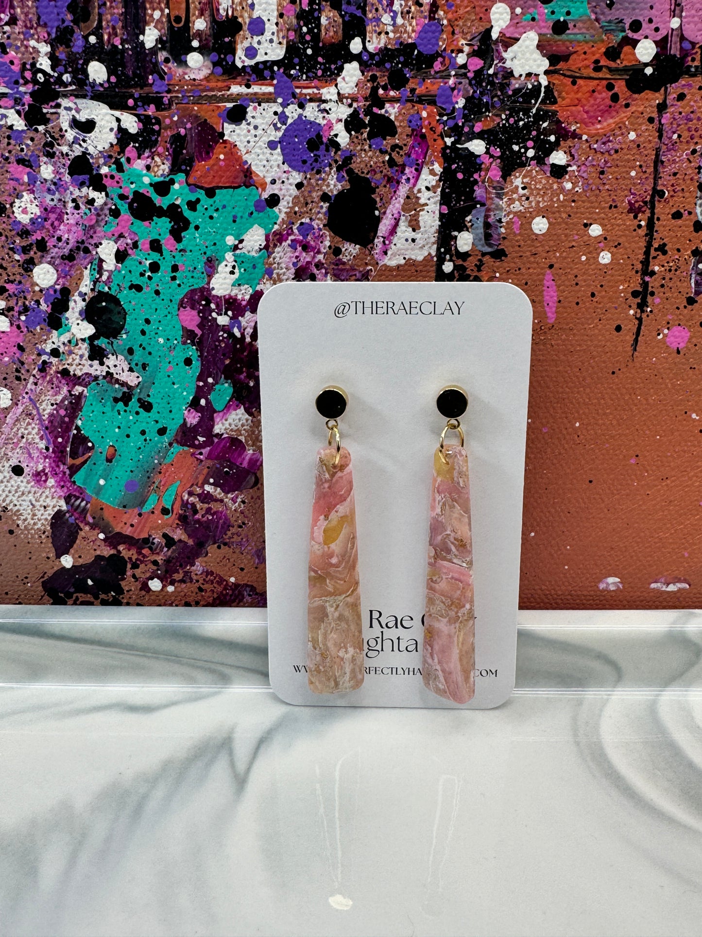 "Light Sunset 7" Handmade Polymer Clay Earrings