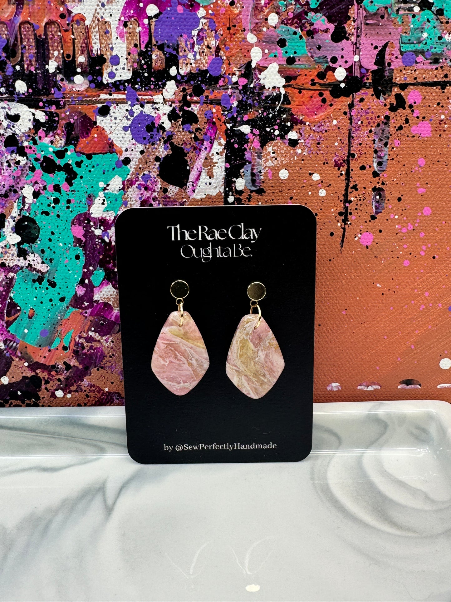 "Light Sunset 2" Handmade Polymer Clay Earrings