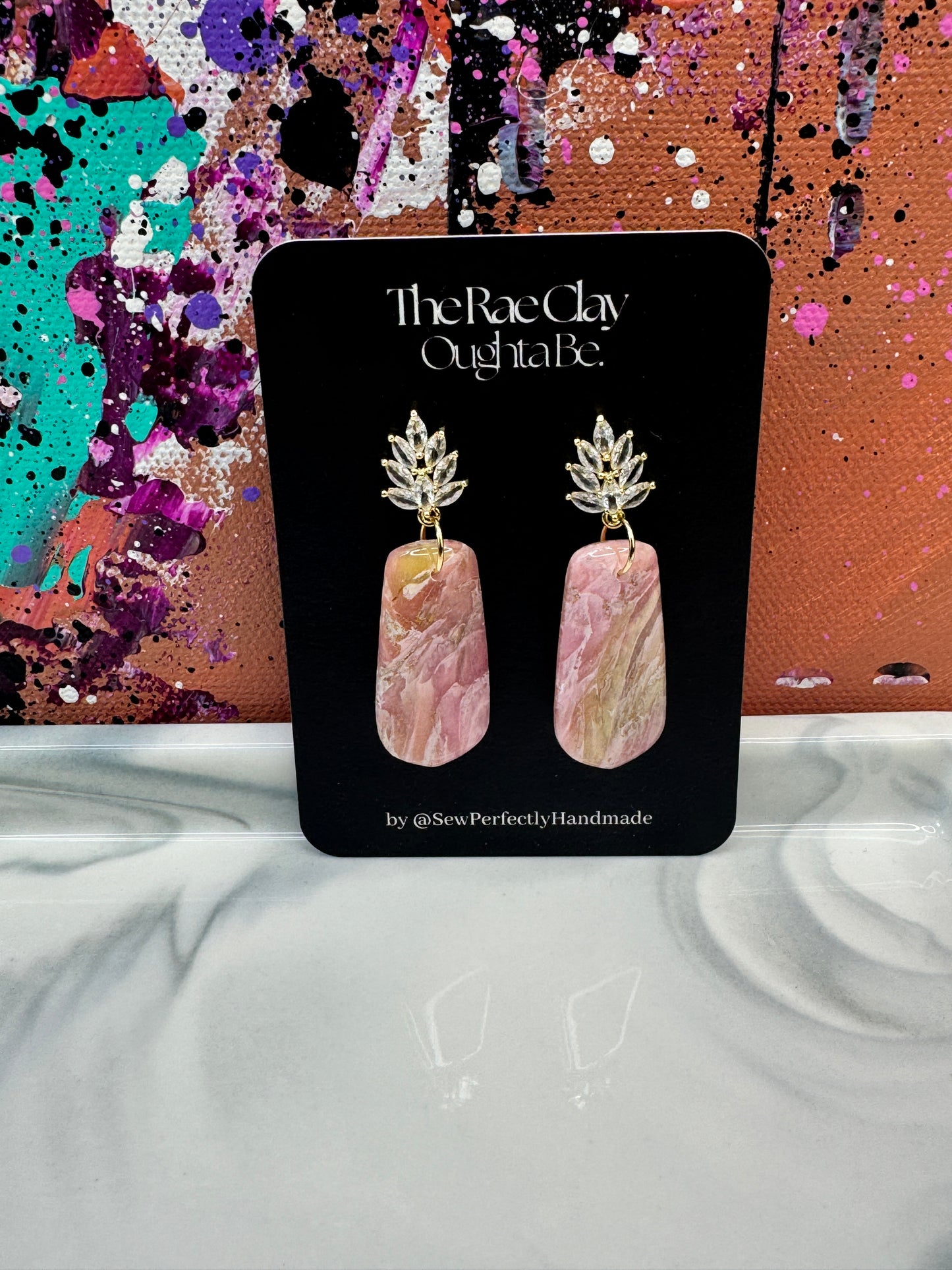 "Light Sunset 4" Handmade Polymer Clay Earrings