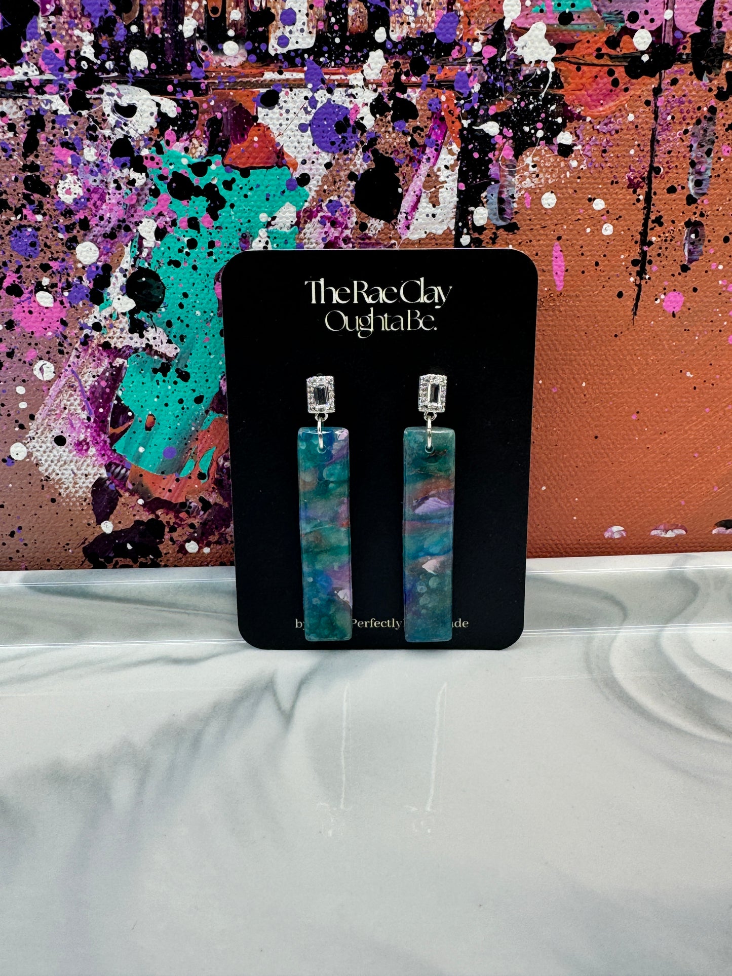 "Multicolor Dream 2" Handmade Polymer Clay Earrings