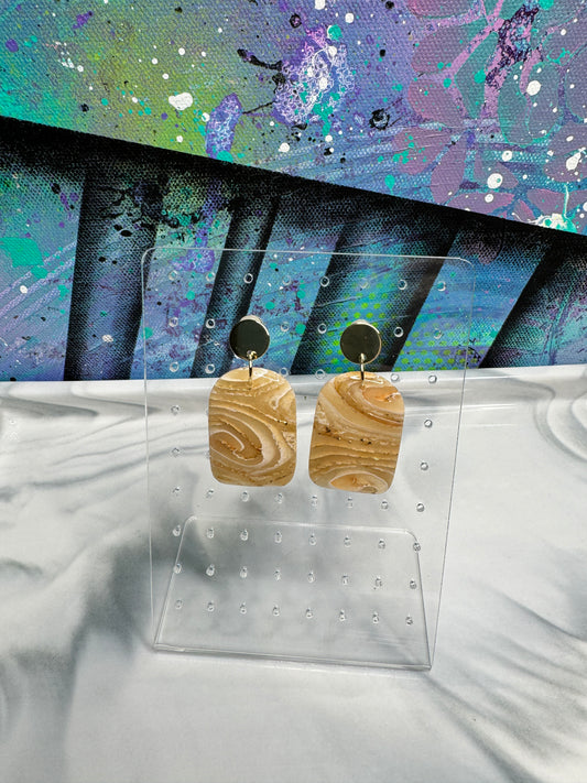 "Neutral Agate Vibes Style 6" Handmade Polymer Clay Earrings