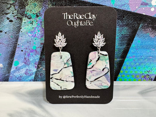 "Mystical Watercolor 2" Handmade Polymer Clay Earrings