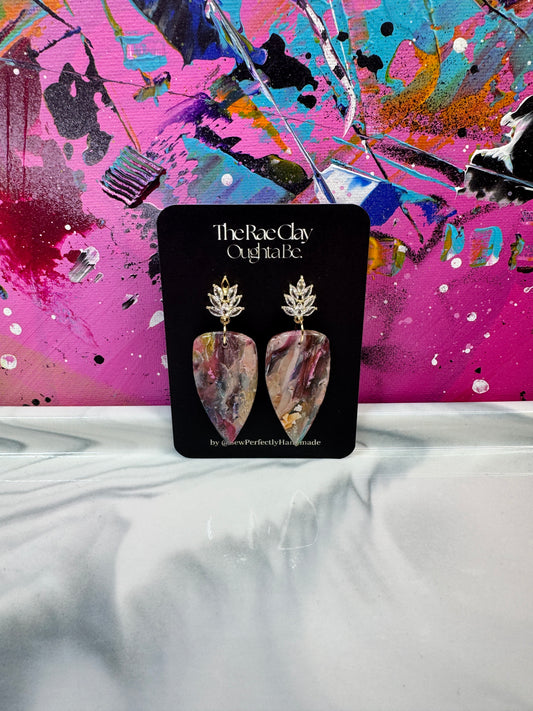 "Vibrant Stone 3" Handmade Polymer Clay Earrings