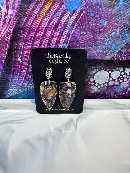 "Darker Days 5" Handmade Polymer Clay Earrings