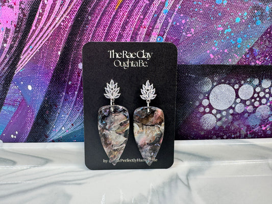 "Darker Days 6" Handmade Polymer Clay Earrings