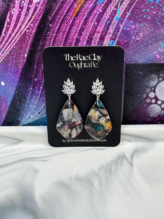 "Darker Days 4" Handmade Polymer Clay Earrings