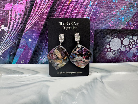 "Darker Days 7" Handmade Polymer Clay Earrings