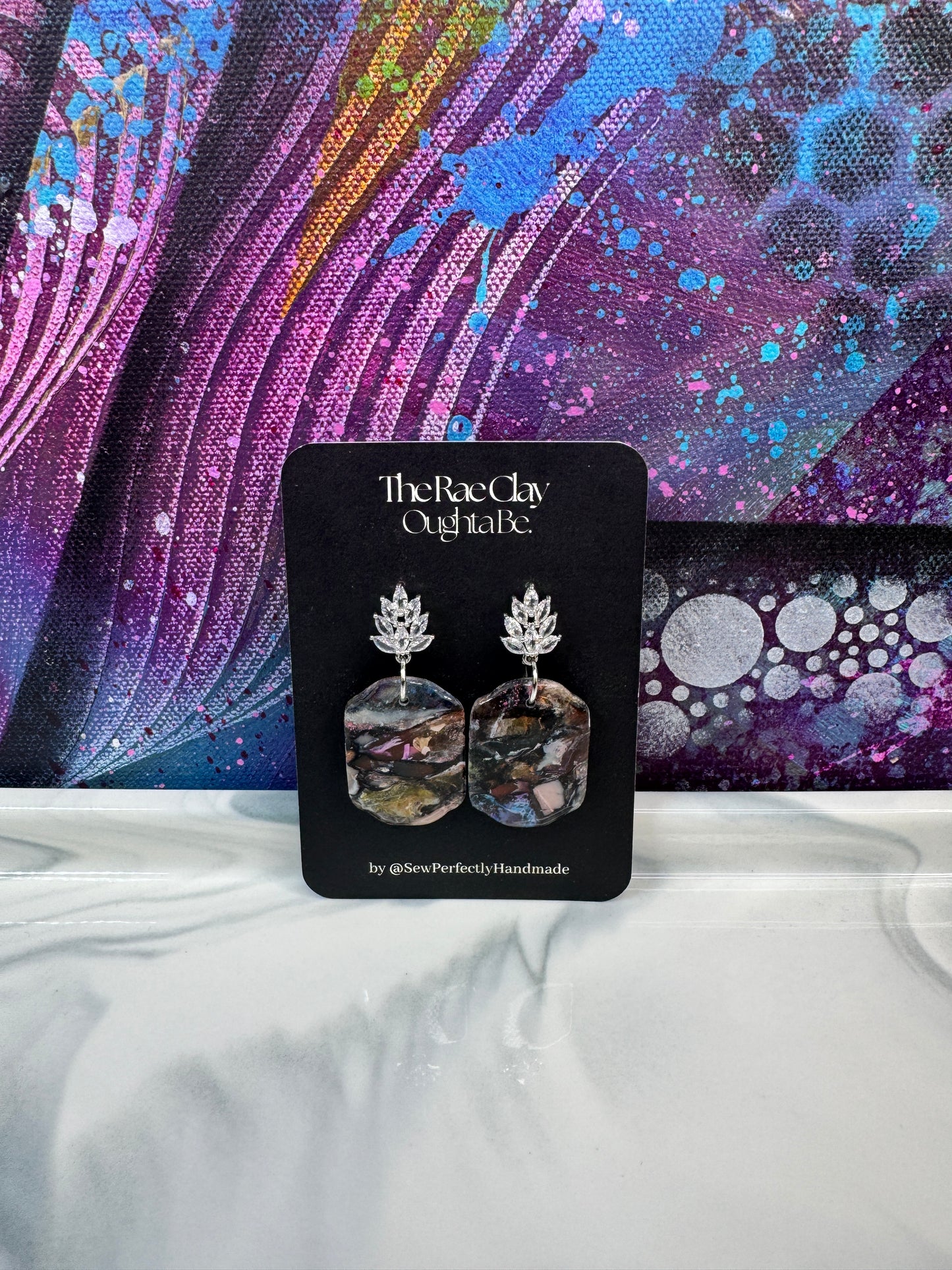 "Darker Days 3" Handmade Polymer Clay Earrings