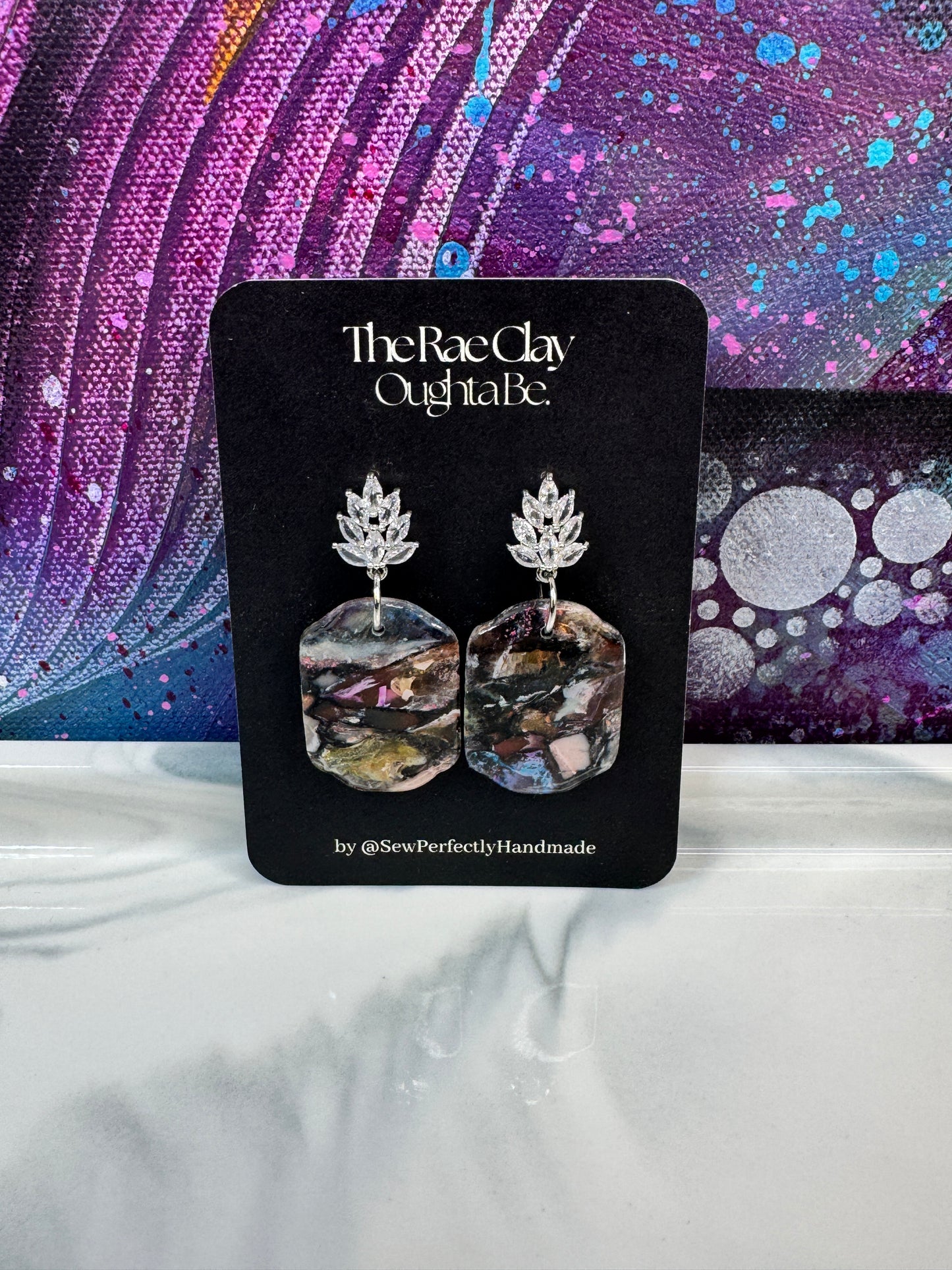 "Darker Days 3" Handmade Polymer Clay Earrings