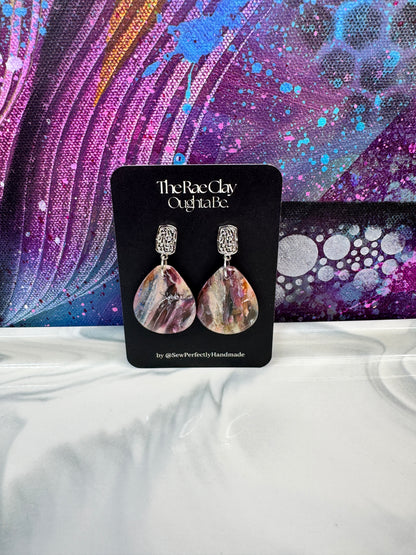 "Vibrant Stone 4" Handmade Polymer Clay Earrings