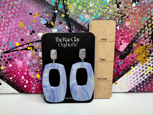 "Aurora Veil 3" Handmade Polymer Clay Earrings