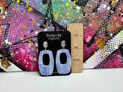 "Aurora Veil 3" Handmade Polymer Clay Earrings