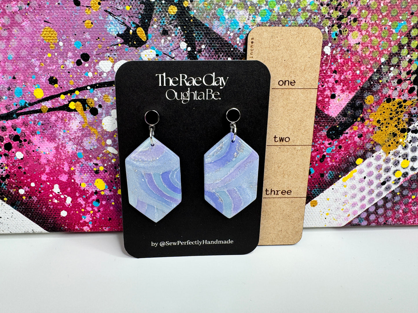 "Aurora Veil 1" Handmade Polymer Clay Earrings