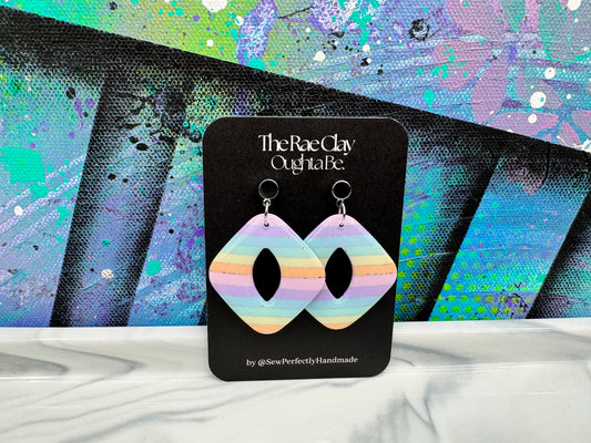"Prism Cut 1" Handmade Polymer Clay Earrings
