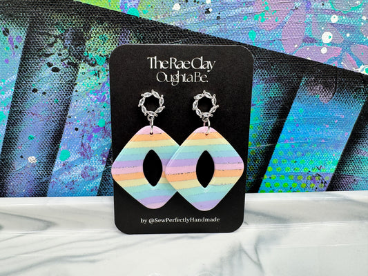 "Prism Cut 2" Handmade Polymer Clay Earrings