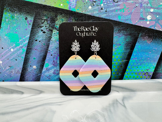 "Prism Cut 3" Handmade Polymer Clay Earrings