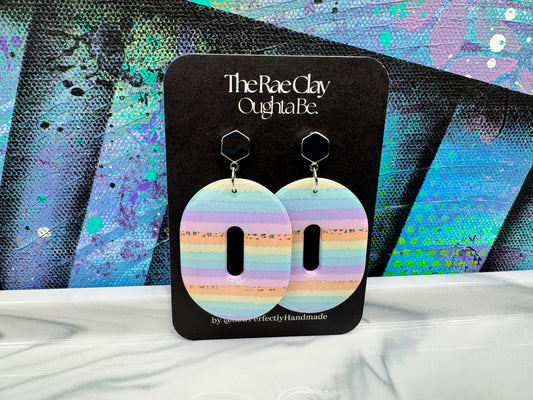 "Prism Cut 4" Handmade Polymer Clay Earrings