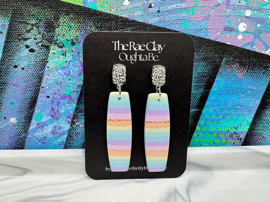 "Prism Cut 6" Handmade Polymer Clay Earrings