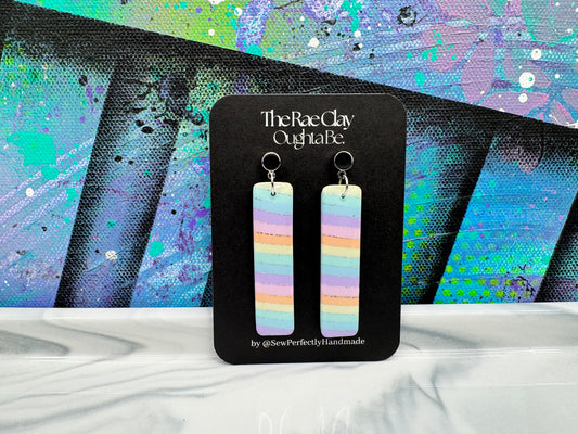 "Prism Cut 7" Handmade Polymer Clay Earrings