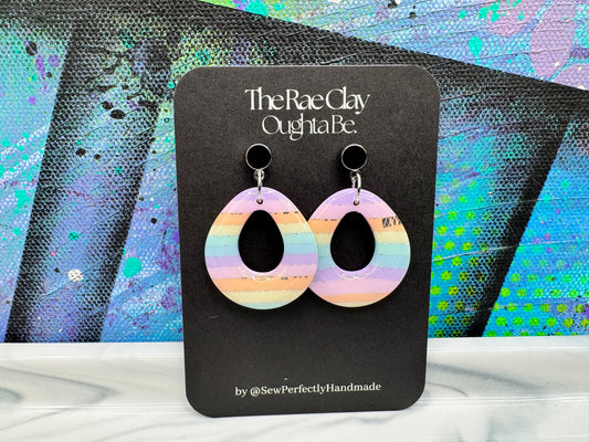 "Prism Cut 10" Handmade Polymer Clay Earrings