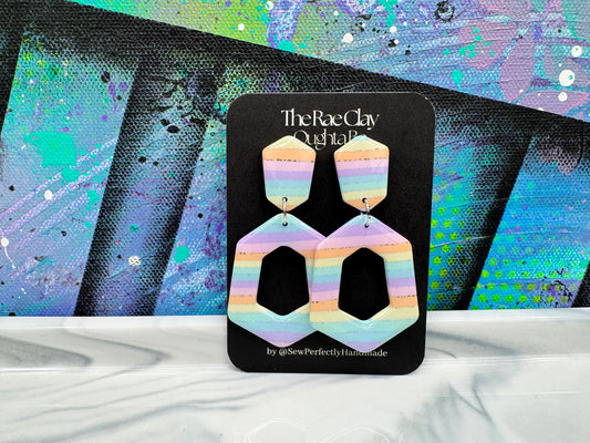 "Prism Cut 14" Handmade Polymer Clay Earrings