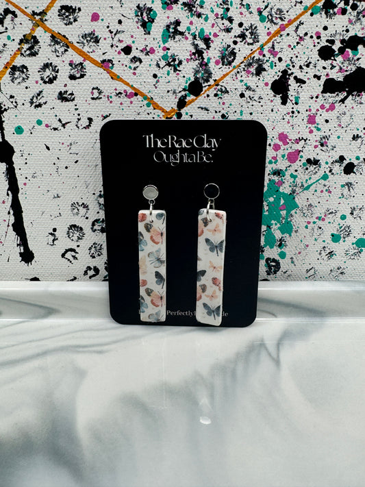 "Colorful Butterflies" Handmade Polymer Clay Earrings