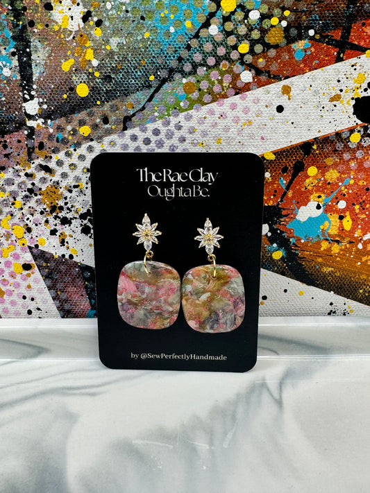"Pink Fantasy 2" Handmade Polymer Clay Earrings